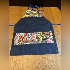 Handmade Kids Marvel Super Hero Apron W/ Pockets